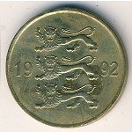 20 центов 1992 г. Эстония(26) - 3424 - реверс