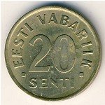 20 центов 1996 г. Эстония(26) - 3424 - аверс