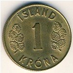 1 крона 1970 г. Исландия(10) - 1061 - аверс