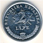 2 липы 1999 г. Хорватия(19) -10.5 - аверс