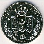 5 долларов 1991 г. Ниуэ(15) -16355 - реверс