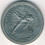 1 крона 1984 г.   Остров Мэн  (15) - 8204 - аверс