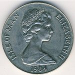 1 крона 1984 г.   Остров Мэн  (15) - 8204 - реверс