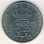 1крона 1971 г. Швеция(31) - 5354 - реверс