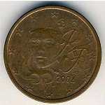 2 цента 1999 г. Франция(24)-  39539 - реверс
