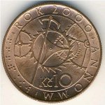 10 крон 2000 г. Чехия(25) - 5695 - аверс