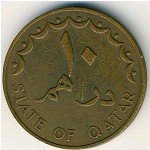 10 дирхам 1973 г. Катар(11) - 373 - аверс