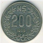 200 песо 1989 г. Уругвай(23) -562 - аверс