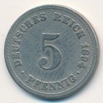 5 пфеннигов 1894 г. Германия(6) - 21339 - реверс
