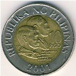 10 песо 2008 г. Филиппины(24) -719 - аверс
