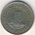 5 пенсов 1983 г. Джерси(7) - 1425 - аверс