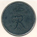 2 эре 1953 г. Дания(28) -4173 - реверс