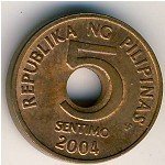 5 сентимо 2002 г. Филиппины(24) -719 - аверс