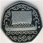 50 пенсов 1982 г.   Остров Мэн  (15) - 8204 - аверс