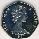 50 пенсов 1982 г.   Остров Мэн  (15) - 8204 - реверс