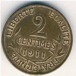 2 сантима 1919 г. Франция(24)-  39539 - аверс
