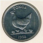 5 сенити 1996 г. Тонга (22)  - 347 - реверс