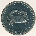 25 пенсов 2008 г. Тристан-да-Кунья(22) -4381: - реверс