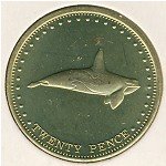 20 пенсов 2008 г. Тристан-да-Кунья(22) -4381: - реверс