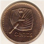 2 цента 1995 г. Фиджи(24) -522 - аверс