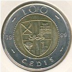 100 седи 1999 г. Гана(6) - 355 - аверс