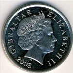 10 пенсов 2000 г. Гибралтар(6) - 3582 - реверс