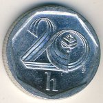20 геллеров 1999 г. Чехия(25) - 5695 - аверс