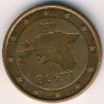 5 центов 2011 г. Эстония(26) - 3424 - реверс