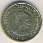 20 крон 2007 г. Дания(28) -4173 - реверс