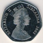 50 пенсов 2008 г. Гибралтар(6) - 3582 - реверс