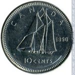 10 центов 1990 г. Канада(11) -6784 - реверс