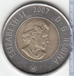2 доллара 2007 г. Канада(11) -6784 - реверс
