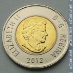 2 доллара 2012 г. Канада(11) -6784 - реверс