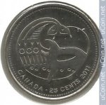 25 центов 2011 г. Канада(11) -6784 - аверс