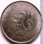 1 крона 2001 г. Чехия(25) - 5695 - реверс