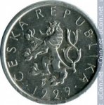 10 гелеров 1999 г. Чехия(25) - 5695 - реверс