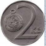 2 кроны 1997 г. Чехия(25) - 5695 - реверс