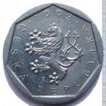 20 гелеров 1993 г. Чехия(25) - 5695 - аверс