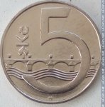 5 крон 1994 г. Чехия(25) - 5695 - реверс