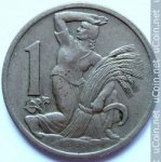 1 крона 1922 г. Чехия(25) - 5695 - аверс