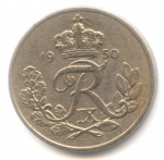 10 эре 1950 г. Дания(28) -4173 - реверс