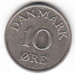 10 эре 1953 г. Дания(28) -4173 - аверс