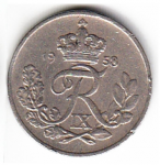 10 эре 1958 г. Дания(28) -4173 - реверс
