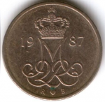 10 эре 1987 г. Дания(28) -4173 - реверс