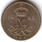 10 эре 1988 г. Дания(28) -4173 - реверс