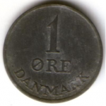 1 эре 1952 г. Дания(28) -4173 - аверс