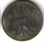 1 эре 1952 г. Дания(28) -4173 - реверс