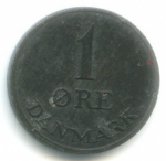 1 эре 1955 г. Дания(28) -4173 - аверс