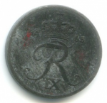 1 эре 1955 г. Дания(28) -4173 - реверс