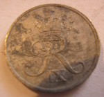 1 эре 1958 г. Дания(28) -4173 - реверс